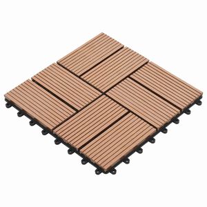 vidaXL Płytka Tarasowa 11 szt. brązowy 30 x 30 cm WPC
