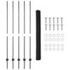 vidaXL Ogrodzenie z słupkiem Szary 1,5 x 10 m Stal i PVC