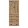 vidaXL Highboard 2 pcs Dąb rzemieślniczy Materiał drewnopochodny