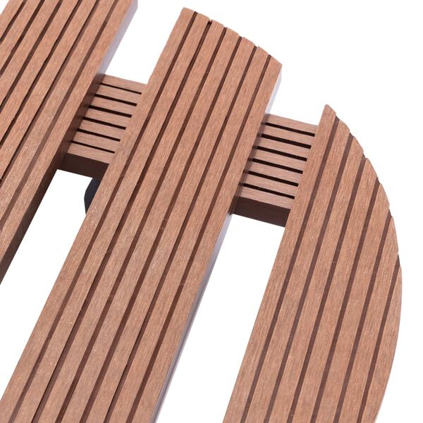 vidaXL Podstawki na kółkach pod donice, 4 szt., brąz, Ø30x7,5 cm, WPC