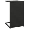 vidaXL Stolik w kształcie litery C, czarny, 40x35x60 cm, polirattan