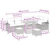 vidaXL Zestaw Sof na Ogr&oacute;d z poduszką 11 pcs Czarny polirattan