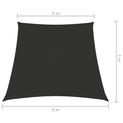 vidaXL Trapezowy żagiel ogrodowy, tkanina Oxford, 3/4x3 m, antracyt