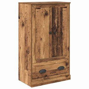 vidaXL Highboard z szufladą Stare drewno 60 x 35,5 x 103,5 cm