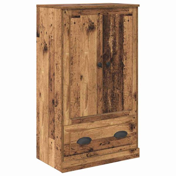 vidaXL Highboard z szufladą Stare drewno 60 x 35,5 x 103,5 cm