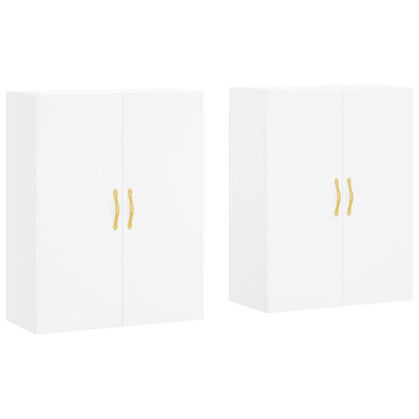 vidaXL Szafki wiszące, białe, 2 szt., 69,5x34x90 cm