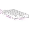 vidaXL Materac z warstwą kokosową Biały 120 x 60 cm Pianka PU