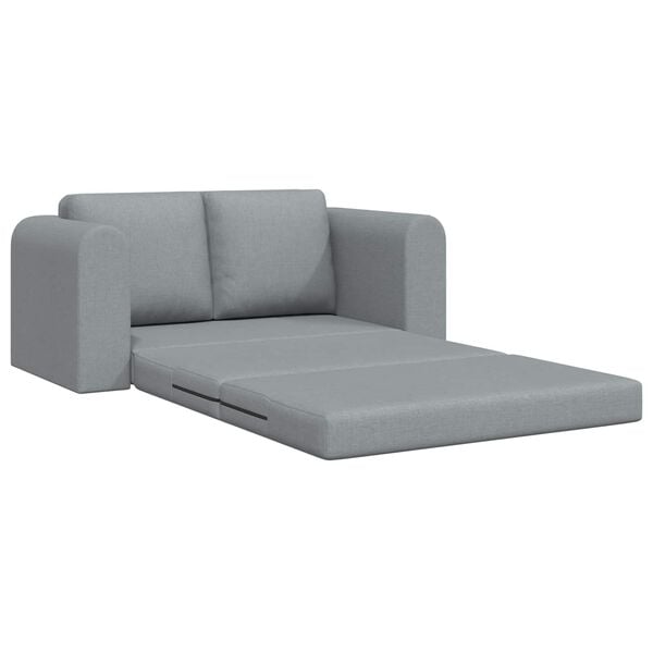 vidaXL Sofa Rozkładana z funkcją ł&oacute;żka Jasnoszary 148 x 71 x 83 cm