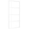 vidaXL Drzwi przesuwne, szkło ESG i aluminium, 90x205 cm, białe