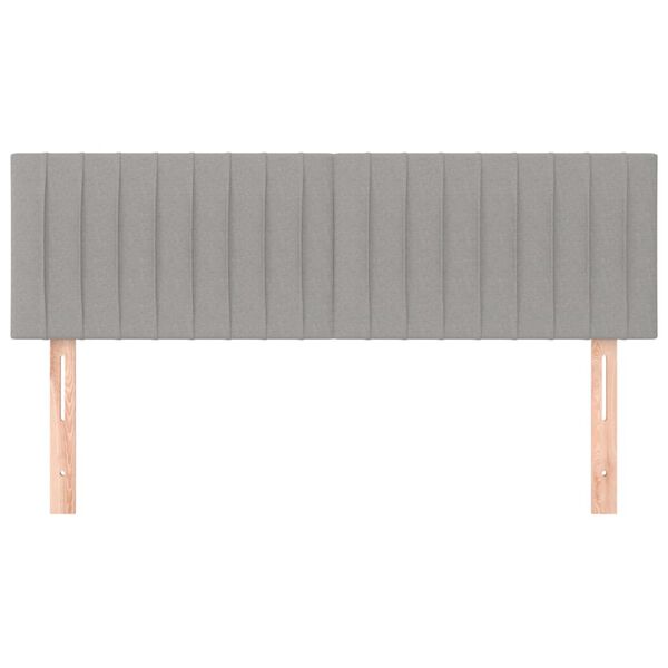 vidaXL Zagł&oacute;wki, jasnoszare, 144x5x78/88 cm, tkanina