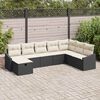 vidaXL Zestaw Sof na Ogr&oacute;d 8 pcs Czarny 55 x 62 x 69 cm Polirattan