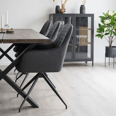 House Nordic Krzesło stołowe Ava, obrotowe, ciemnoszare