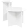 vidaXL Zestaw stolik&oacute;w bocznych 2 pcs Biały wysoki połysk