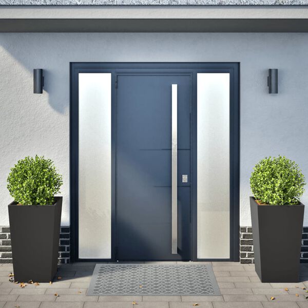 vidaXL Donice ogrodowe, 2 szt., czarne, 45x45x75 cm, stalowe