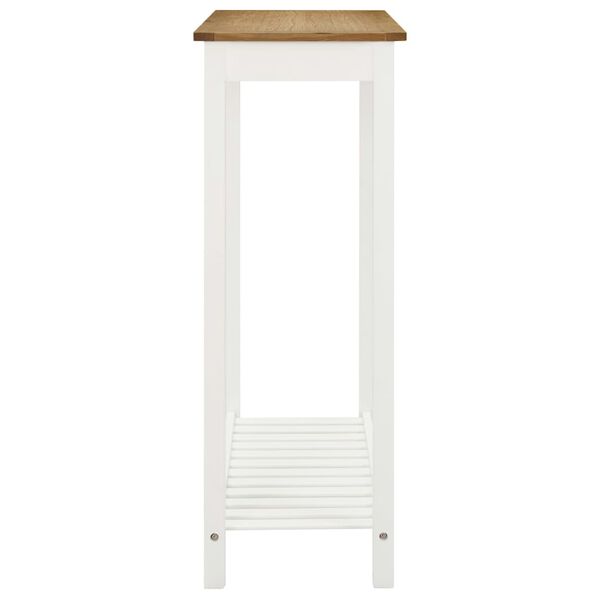 vidaXL Stolik barowy, 100 x 40 x 110 cm, lite drewno dębowe