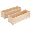 vidaXL Donice ogrodowe, 2 szt., 100x31x31 cm, lite drewno sosnowe