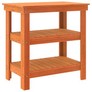 vidaXL St&oacute;ł warsztatowy z p&oacute;łką 78,5 x 50 x 80 cm Lite drewno sosnowe