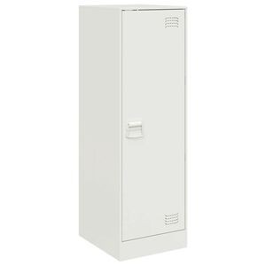 vidaXL Szafka, biała, 34,5x39x107 cm, stal