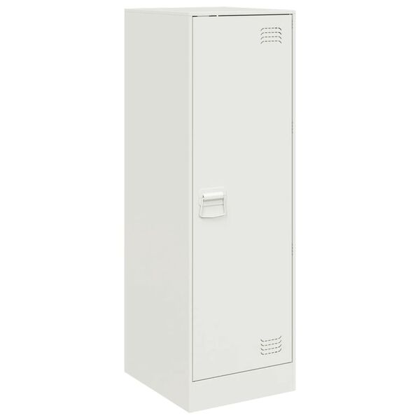 vidaXL Szafka, biała, 34,5x39x107 cm, stal