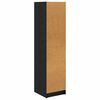 vidaXL Highboard Czarny Dąb 35 x 37 x 142 cm Materiał drewnopochodny