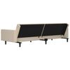 vidaXL 2-osobowa sofa rozkładana, kremowa, obita mikrofibrą