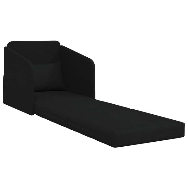 vidaXL Sofa Bed 60cm Czarny tkanina