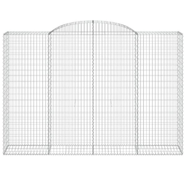 vidaXL Kosze gabionowe, 2 szt, 300x50x200/220 cm, galwanizowane żelazo