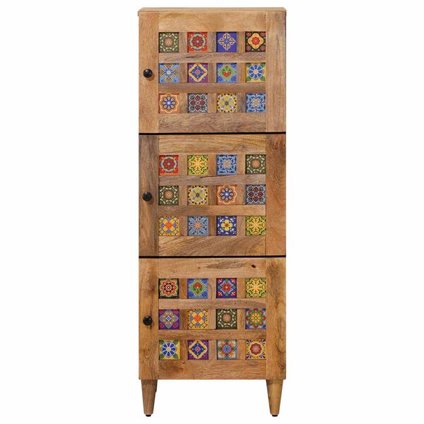 vidaXL Highboard z drzwiami Naturalny 40 x 33 x 110 cm Drewno z mango