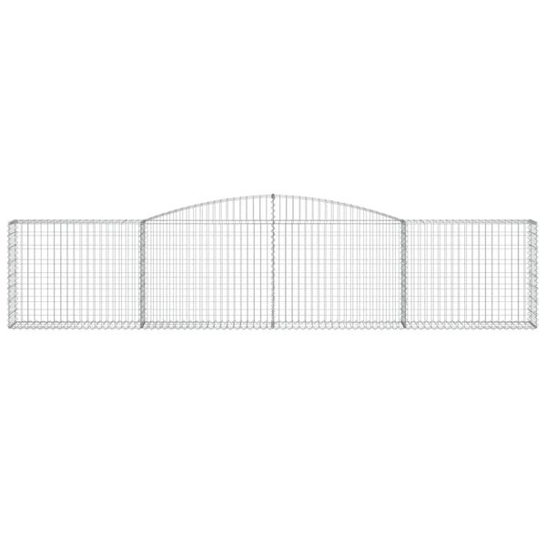 vidaXL Kosze gabionowe, 6 szt, 400x30x80/100 cm, galwanizowane żelazo