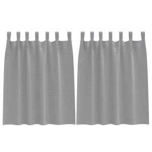 vidaXL Firany blackout z k&oacute;łkami 2 pcs Jasnoszary 140 x 140 cm