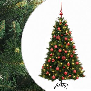 vidaXL Sztuczna choinka z bombką 120 cm 150 LED Ciepła biel
