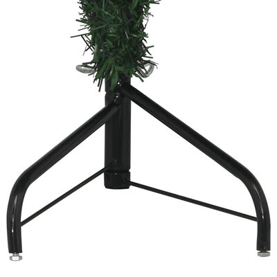 vidaXL Sztuczna choinka narożna, zielona, 150 cm, PVC