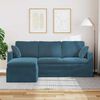 vidaXL Sofa Niebieski 198 x 134 x 80 cm Aksamit