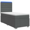 vidaXL Ł&oacute;żko z box spring LED z materacem ciemnoszary 80 x 200 cm