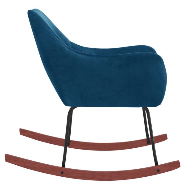 vidaXL Fotel bujany, niebieski, tapicerowany aksamitem