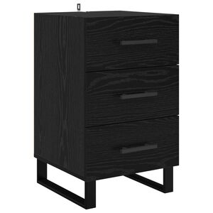 vidaXL Szafka Nocna Czarny Dąb 40 x 40 x 66 cm Drewno inżynieryjne