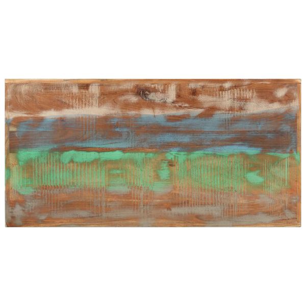 vidaXL Stolik barowy, 110x55x107 cm, lite drewno z odzysku i żelazo