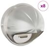 vidaXL Pokrywy wentylacyjne 8 pcs Srebrny 200 mm Stal nierdzewna