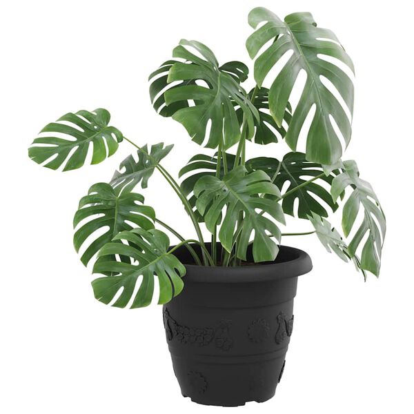 vidaXL Okrągła doniczka na kwiaty 6 pcs Czarny &Oslash; 26 x 21.5 cm