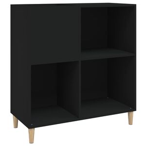 vidaXL Szafka na płyty, czarna, 84,5x38x89 cm, materiał drewnopochodny