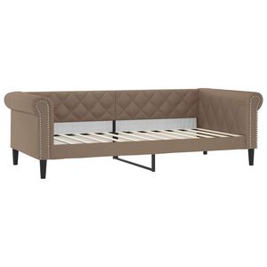 vidaXL Sofa z funkcją spania, cappuccino, 80x200 cm, sztuczna sk&oacute;ra