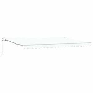 vidaXL Markiza wysuwana Biały 500 &times; 350 cm Tkanina i aluminium