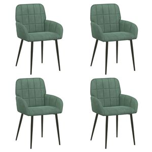 vidaXL Krzesła jadalne 4 pcs Welur Zielony morski 57 x 50 x 85 cm