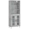 vidaXL Witrynka, szarość betonu 69,5x34x180 cm materiał drewnopochodny