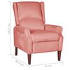 vidaXL Rozkładany fotel, r&oacute;żowy, obity aksamitem