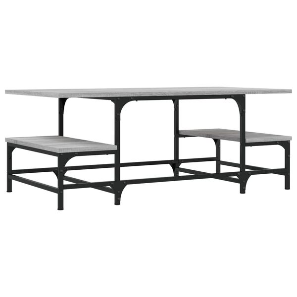 vidaXL Stolik kawowy, szary dąb sonoma, 100x50,5x40 cm