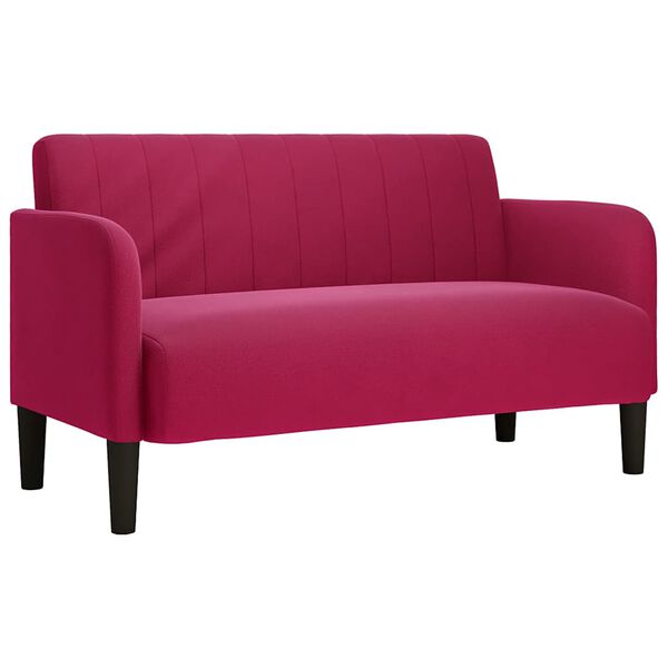 vidaXL Sofa dwuosobowa wino czerwone 109 cm aksamit