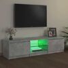 vidaXL Szafka pod TV z LED, szarość betonu, 140x40x36 cm