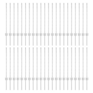 vidaXL Słupek ogrodzeniowy. 44 pcs Srebrny 120 cm Stal