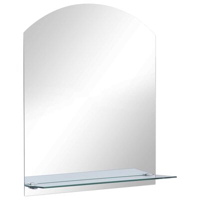 vidaXL Lustro ścienne z półką, 30x50 cm, hartowane szkło
